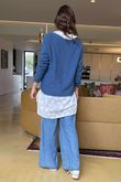 Made in Italy Conrad Body Skim Knit Jumper Denim Marl